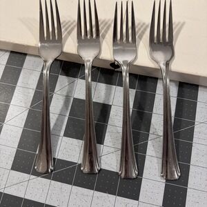 Oneida Bordeaux (4) Dinner Forks Stainless Flatware Replacements